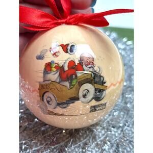 JEEP Christmas Ornament Santa Claus in a Willys M38 All Things Jeep 2013 In Box